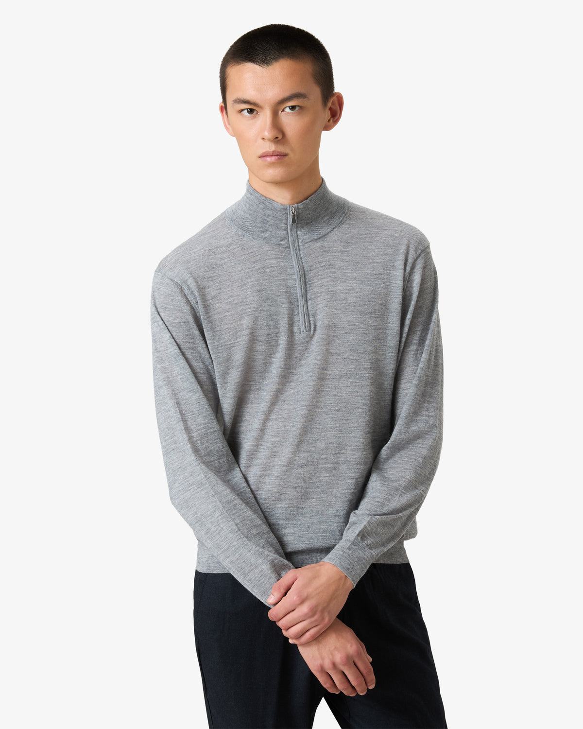 Cashmere Wool Half Zip Vest Quarter Zip - Serenity