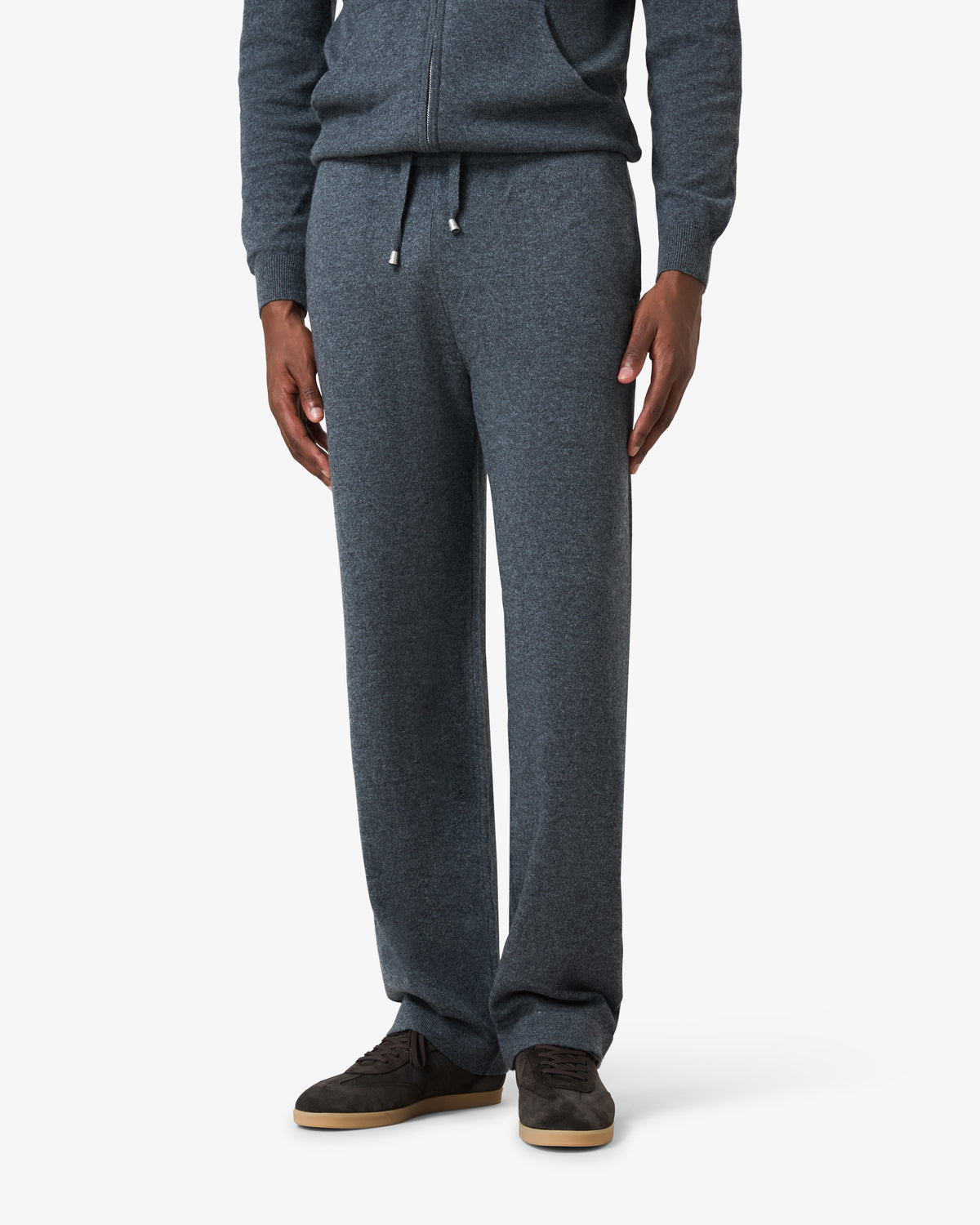 Wool Straight Pants - Ruthenium