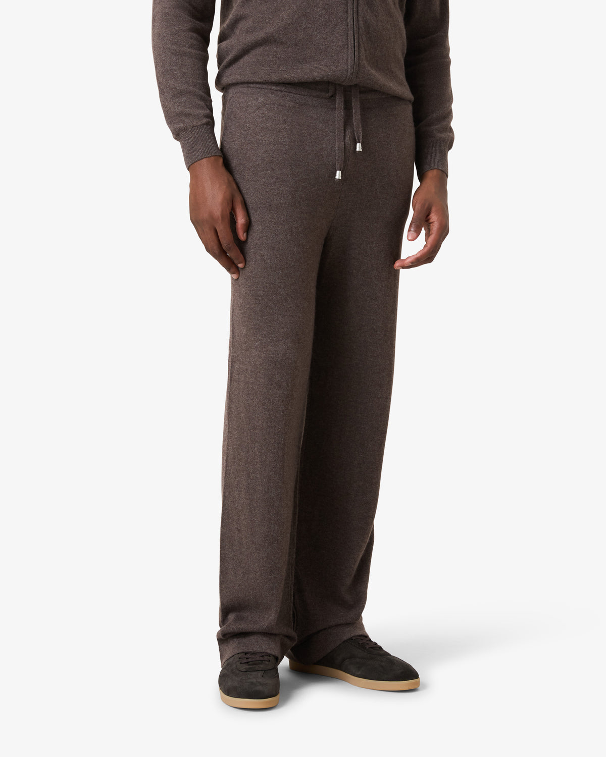 Wool Straight Pants - Umber