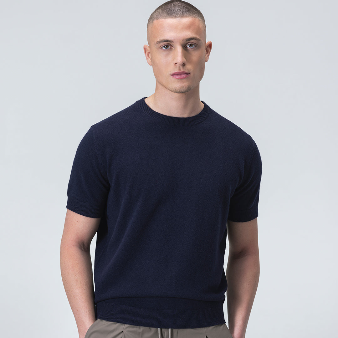 Wool Tee - Navy