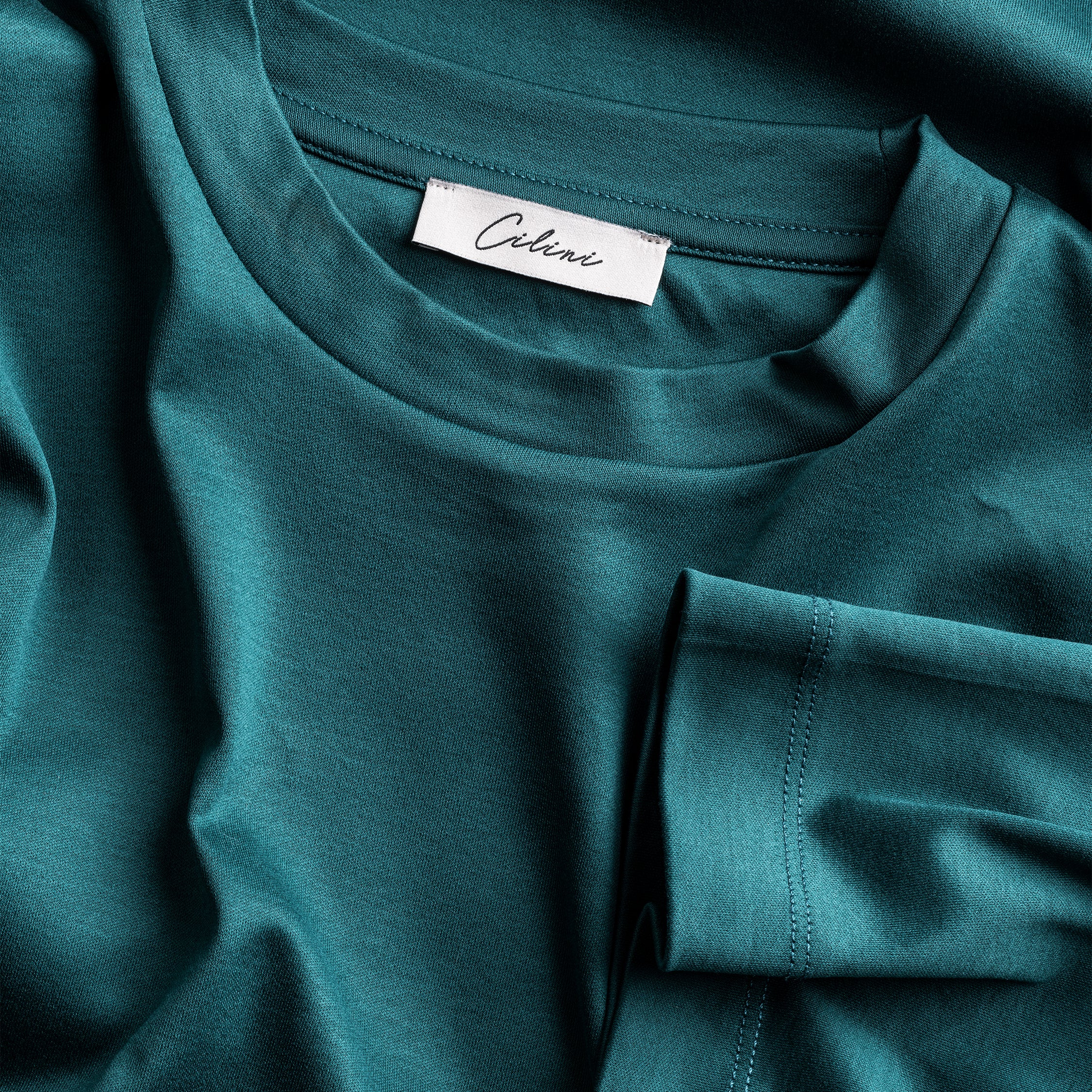 Mercerized Supima T-shirt - Petrol Green