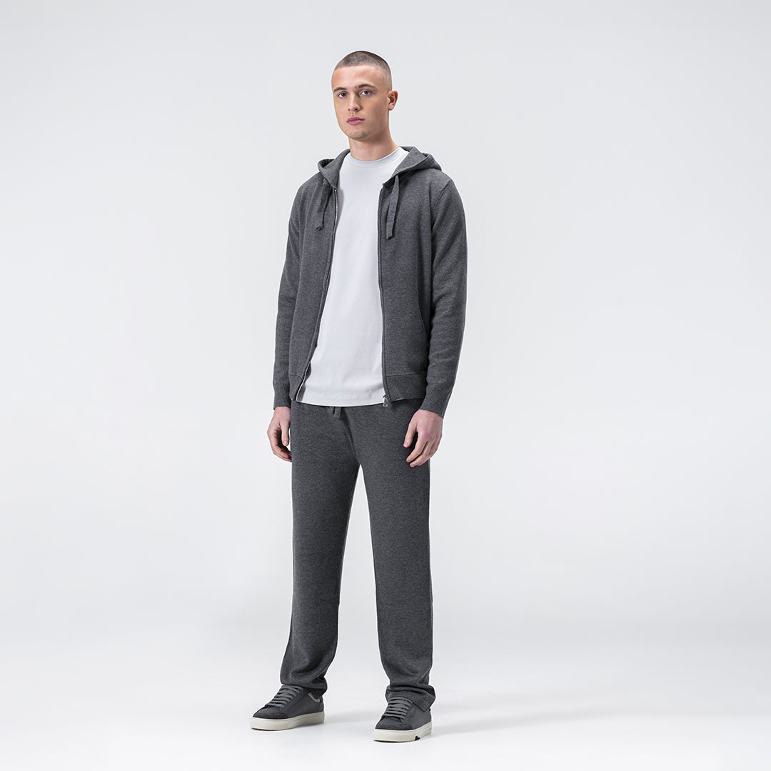 Cashmere / Wool Tracksuit - Dark Grey