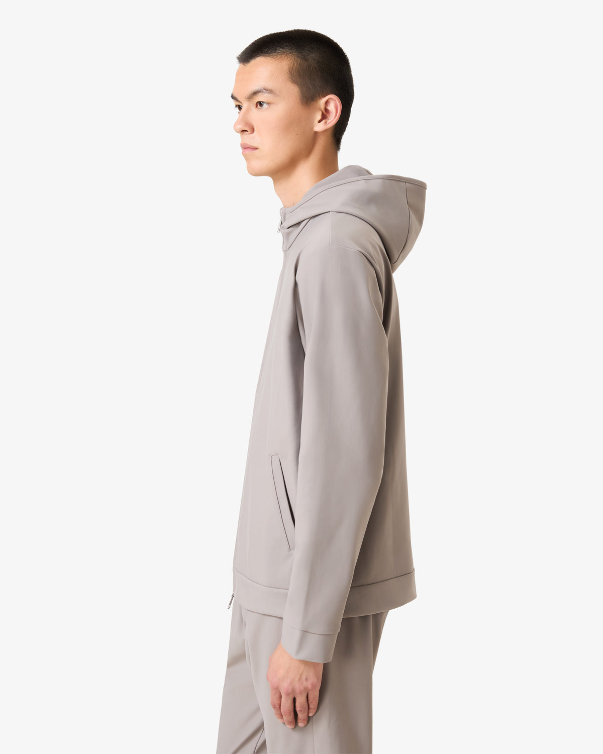 Hooded Tracksuit Vest Stone Taupe