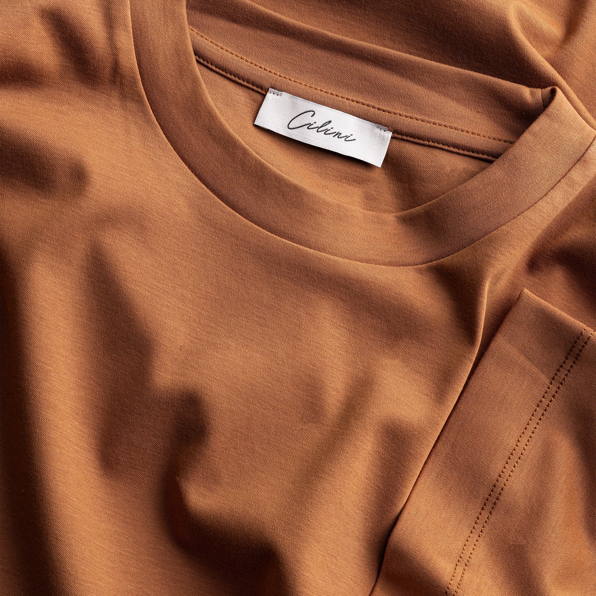 Mercerized Supima T-shirt - Copper Brown Tee
