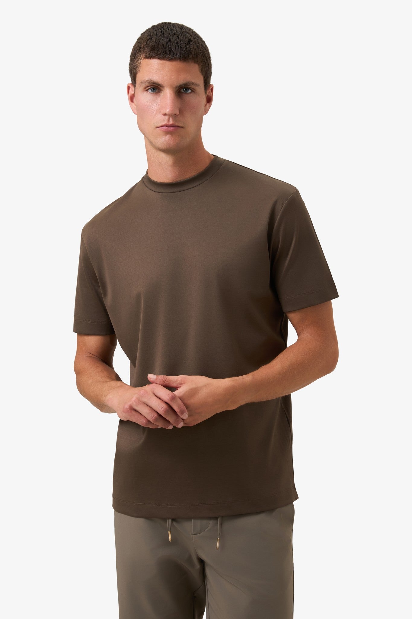 Mercerized Supima T-shirt - Dark Brown