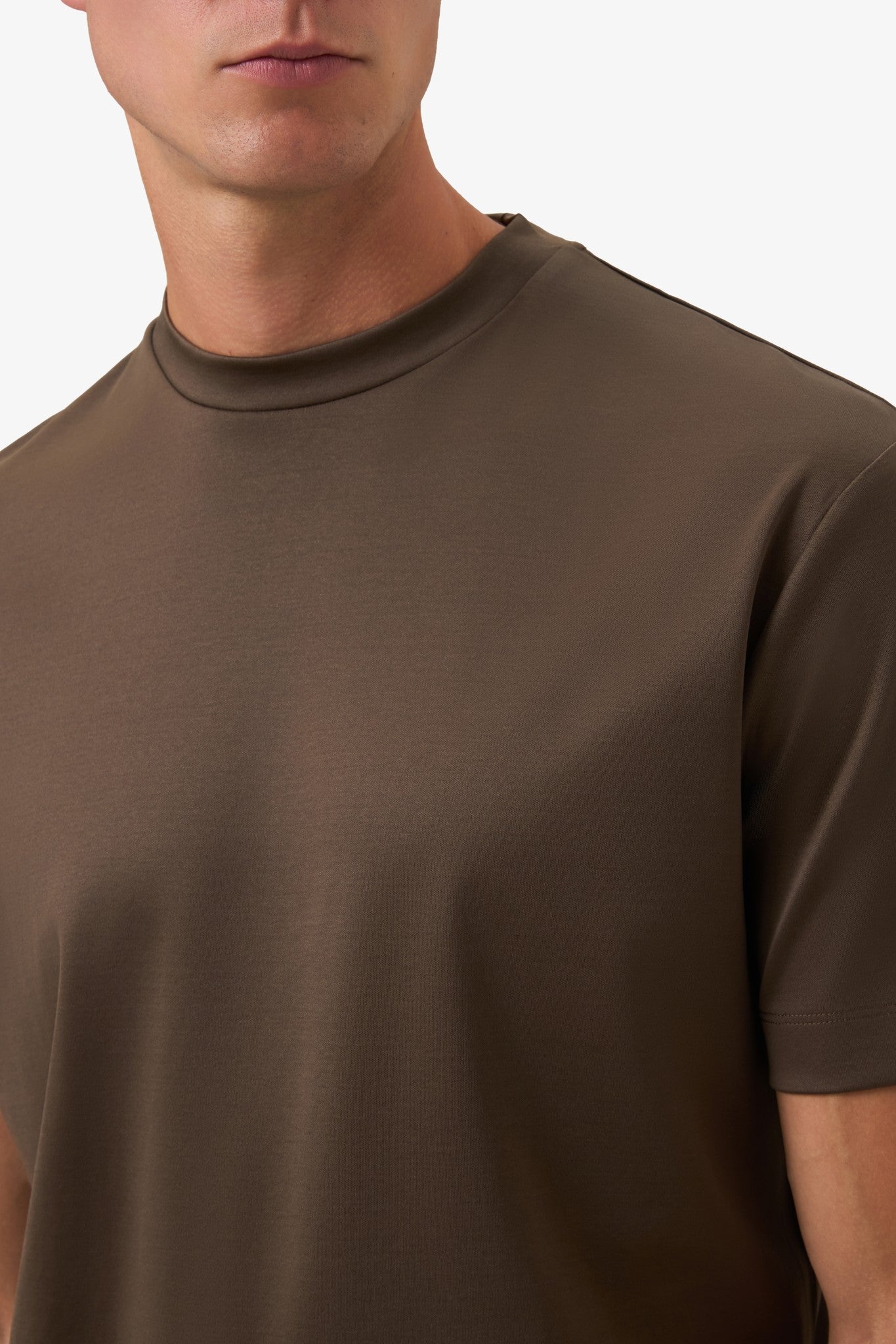 Mercerized Supima T-shirt - Dark Brown