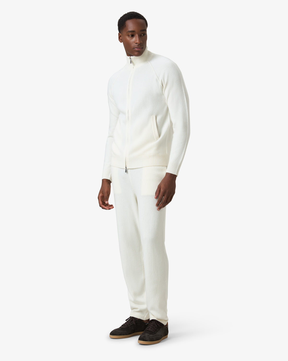 Lambs Wool Tracksuit Vest - Off White