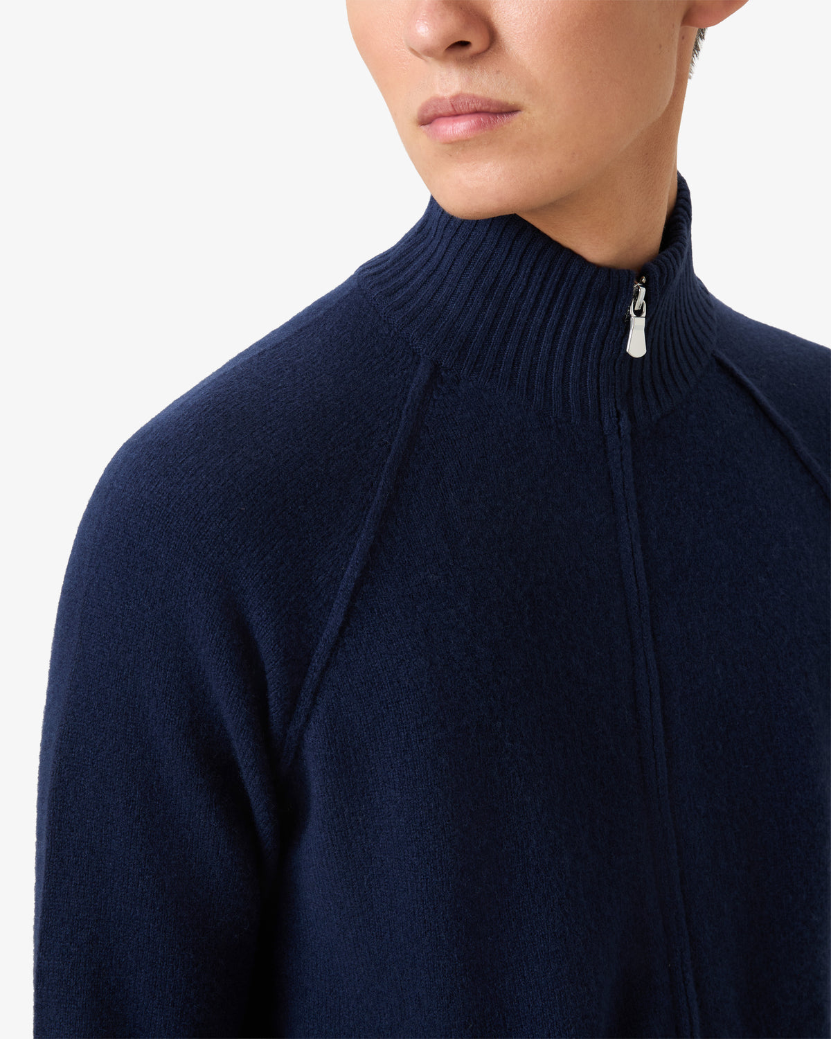 Lambs Wool Tracksuit Vest - Dark Navy