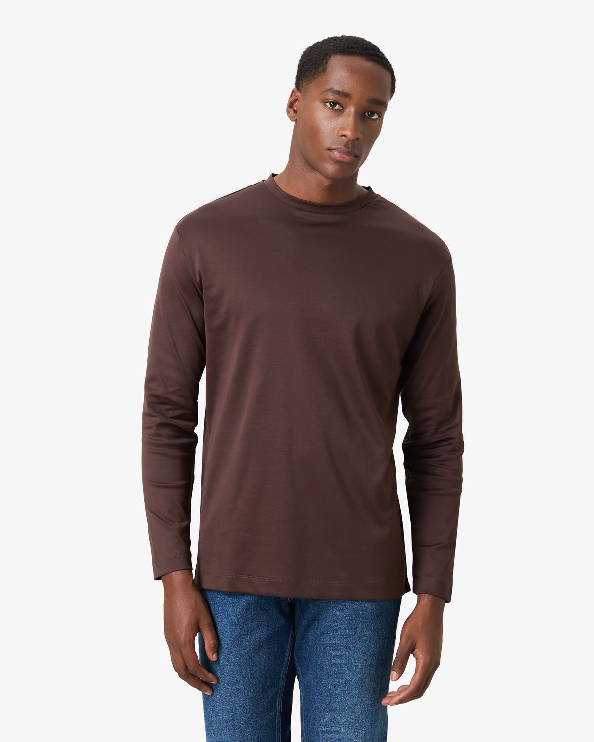 Mercerized longsleeve - Red Brown