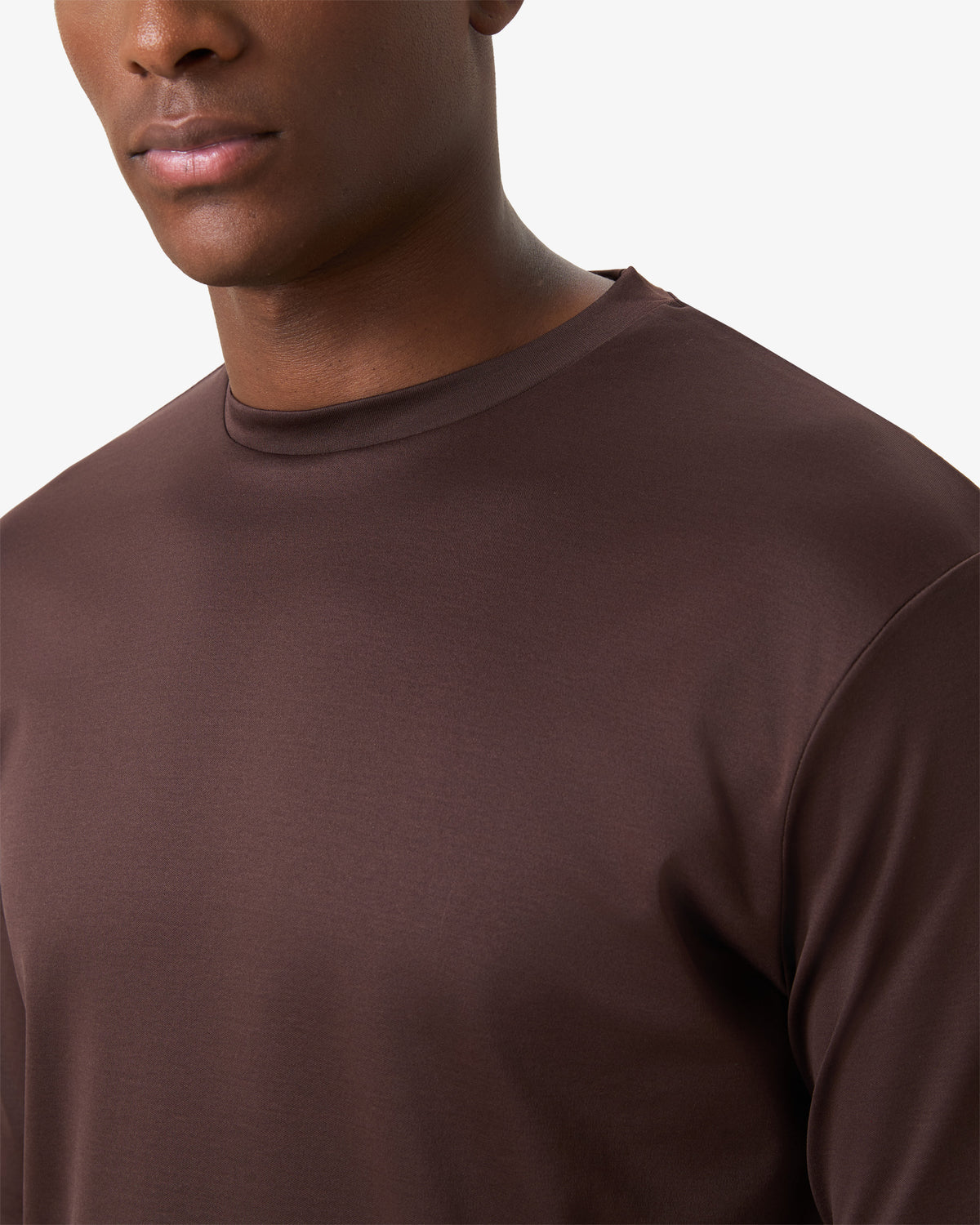Mercerized longsleeve - Red Brown