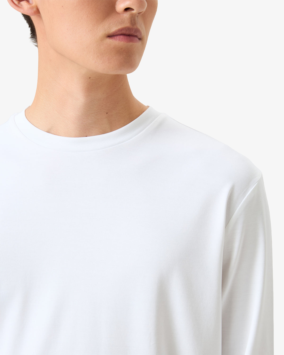 Mercerized Longsleeve - White
