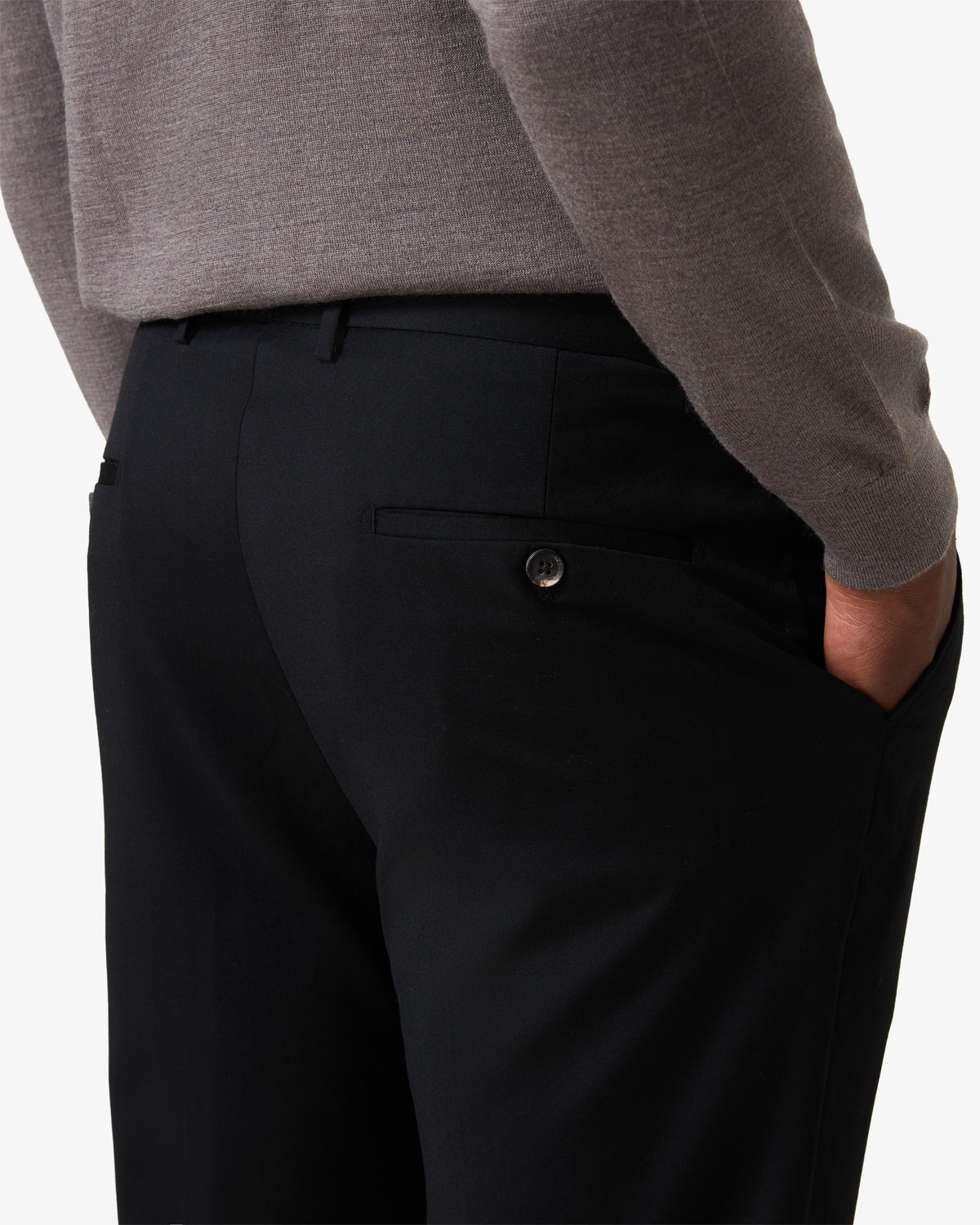 VBC Wool Pants Slim Fit - Black l