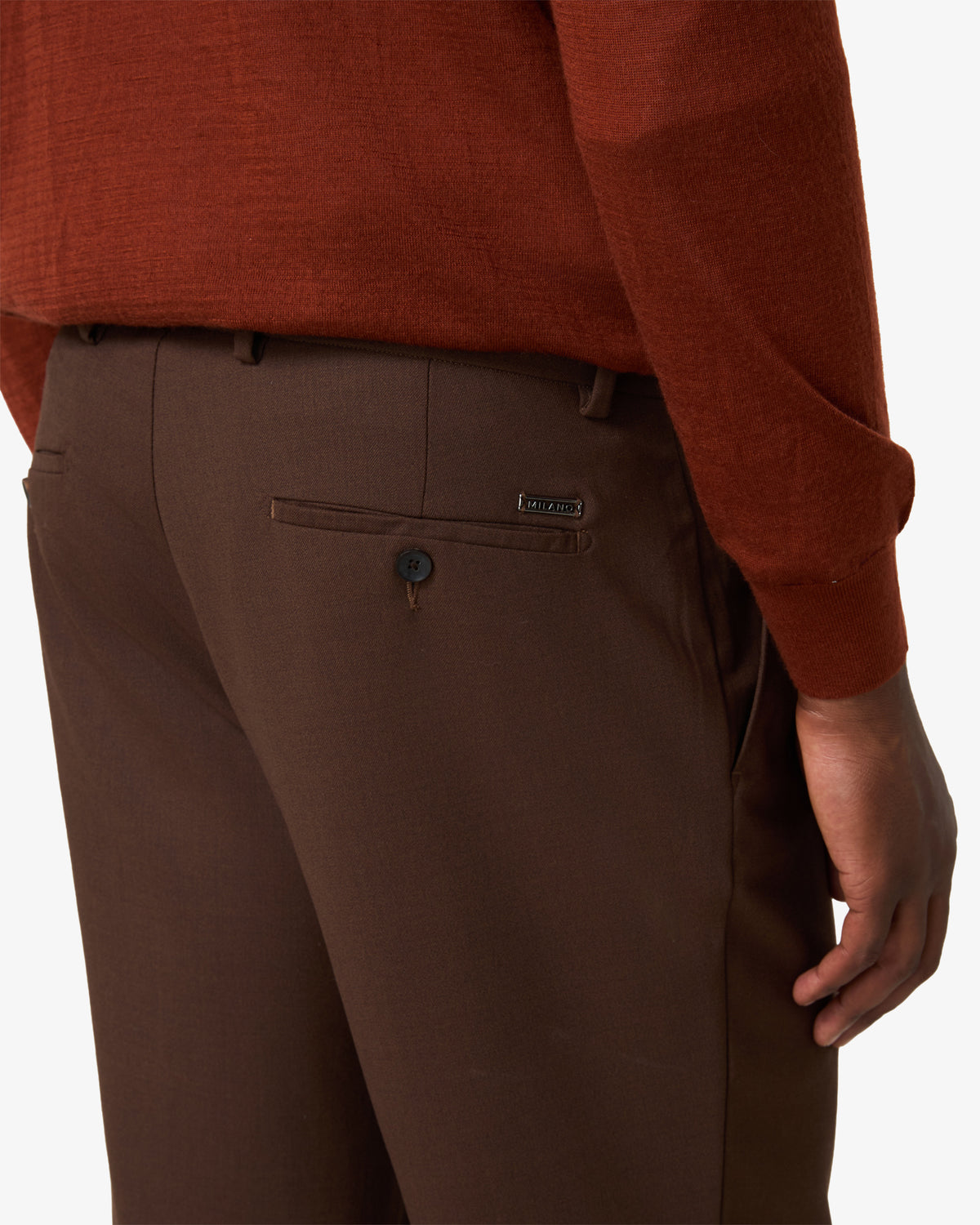 VBC Wool Pants Slim Fit - Coffee