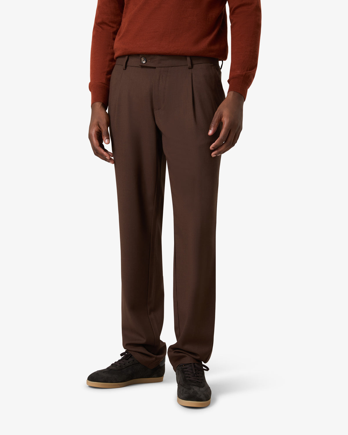VBC Wool Pants Slim Fit - Coffee