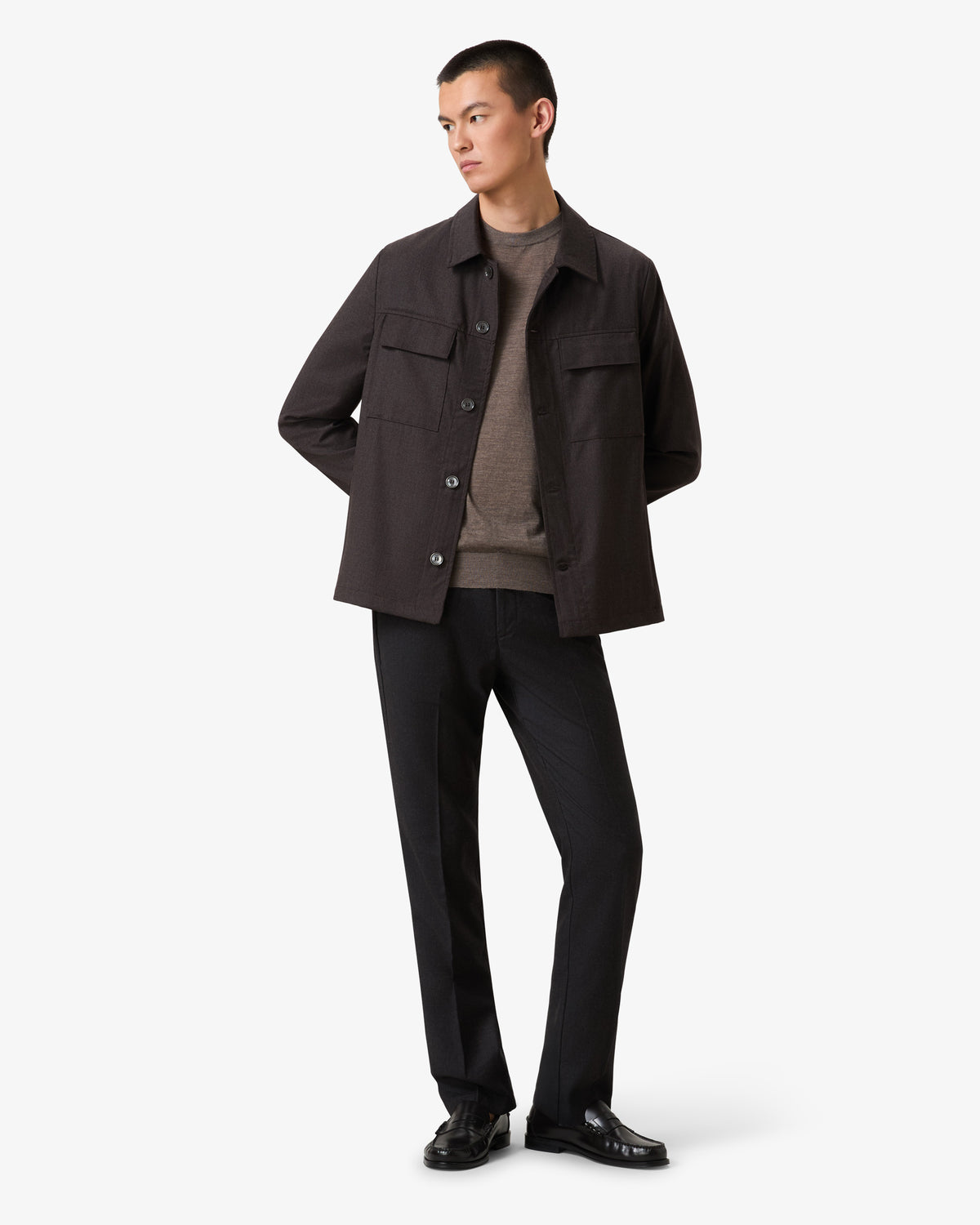 Wool Overshirt - Coffee