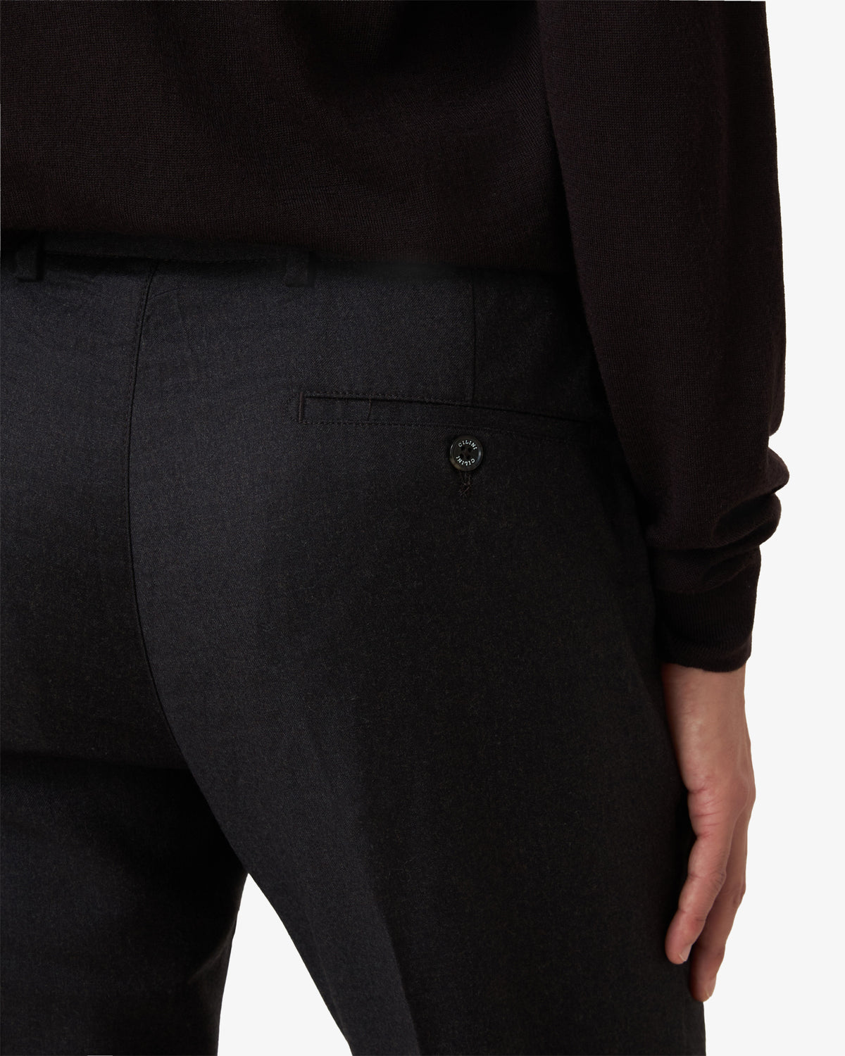 Flannel Wool Pantalon - Brown