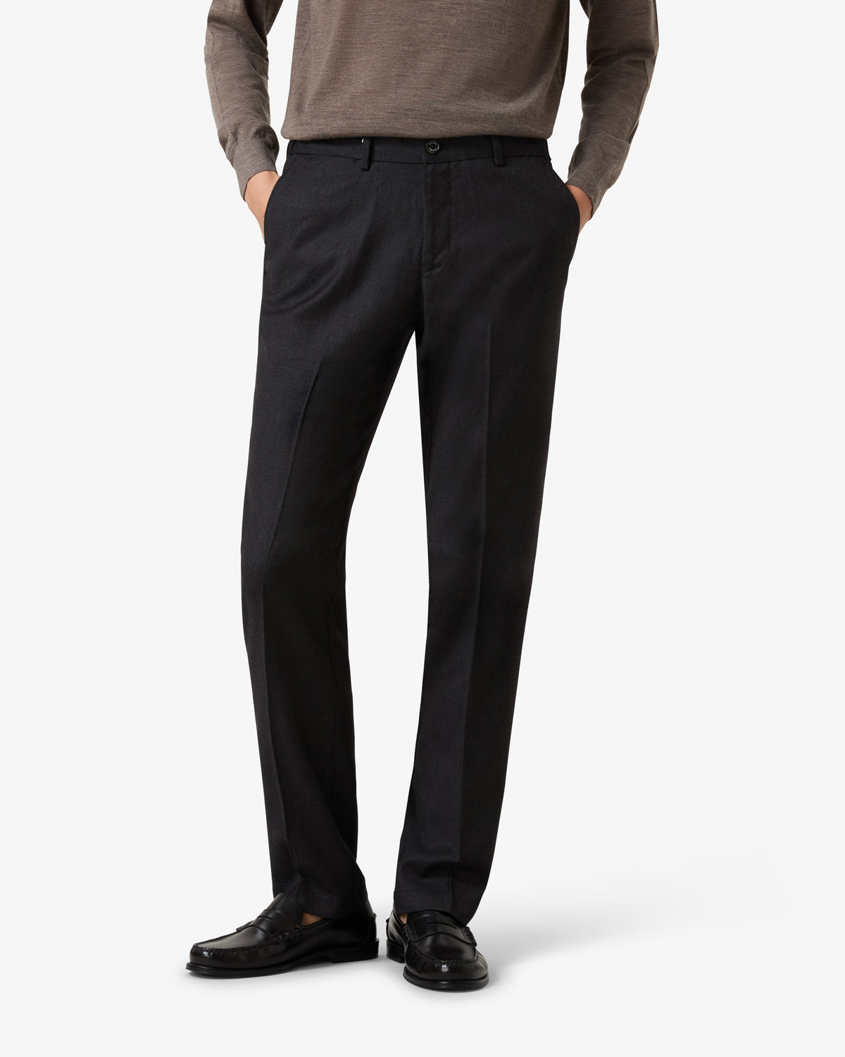 Flannel Wool Pantalon - Antracite