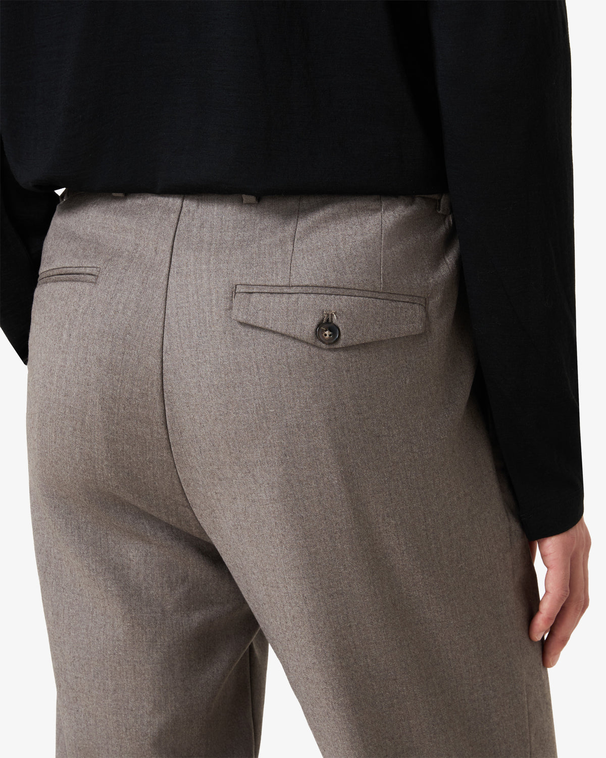 Flannel Wool Pantalon - Latte